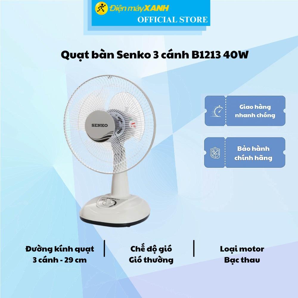 Quạt bàn Senko 3 cánh B1213 40W  - Hàng Chính Hãng
