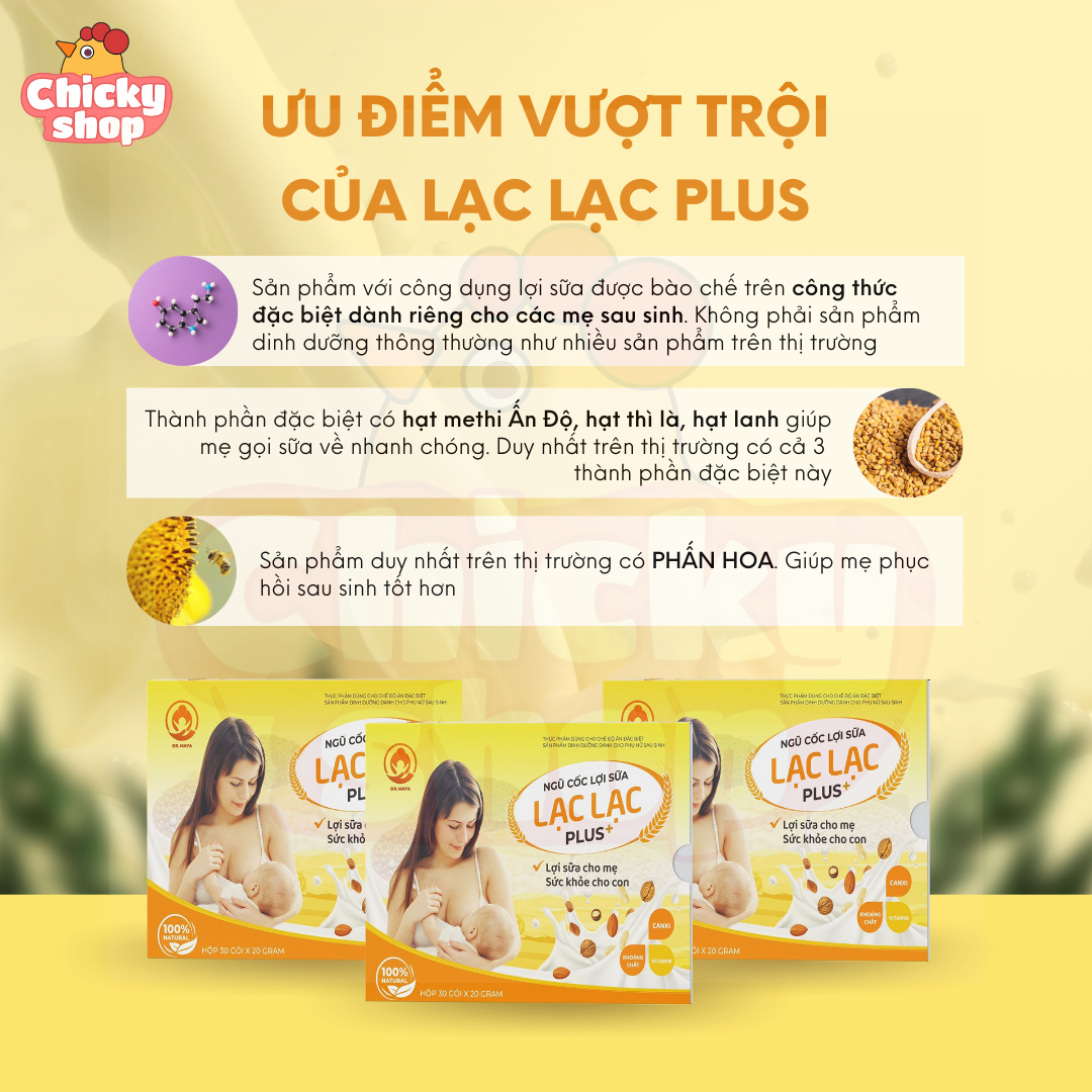 Ngũ cốc lợi sữa Mother'scret Lạc lạc dành cho mẹ 