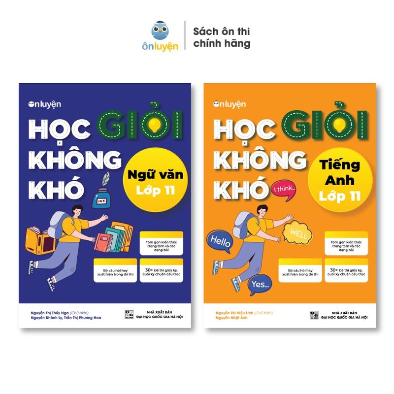 Combo 2 Cuốn Sách Học Giỏi Không Khó môn Văn Anh lớp 11 - Nhà sách Ôn Luyện