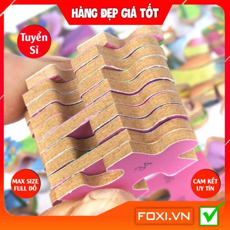 Tranh xếp hình-ghép hình 200 miếng gỗ Foxi puzzle nhiều chủ đề-Đồ chơi cho trẻ-phát triển trí tuệ