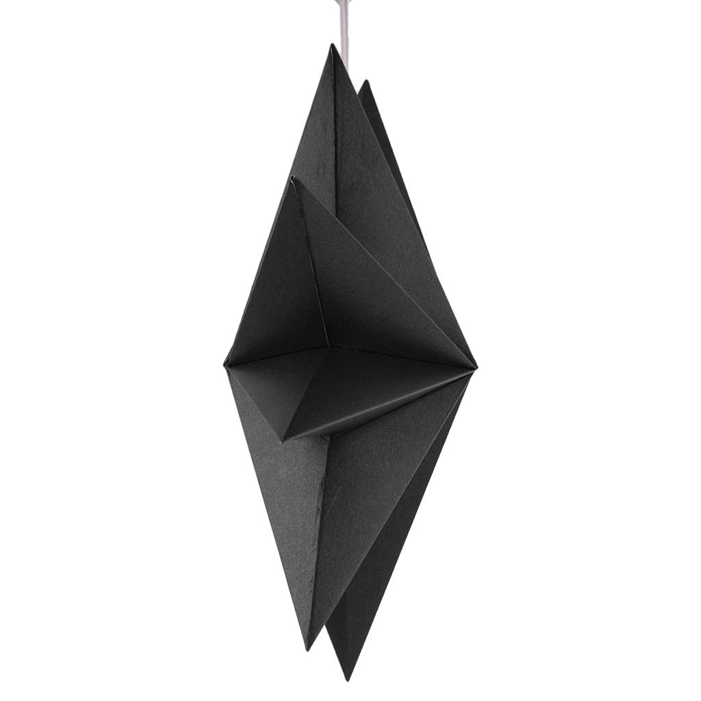 3D Giấy 9 Điểm Sao Cưới Năm Mới Nhà Vườn Treo Trang Trí Xám + Đen