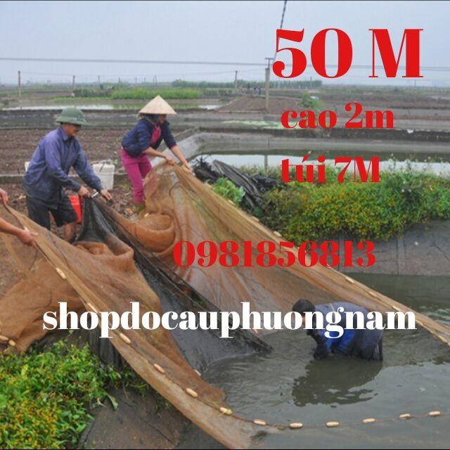 Lưới kéo cá - quét cá - vét cá ao hồ dài 50