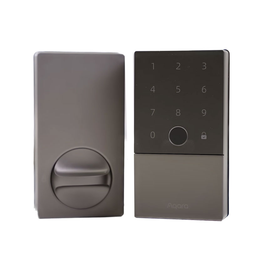 Bộ khóa thông minh Aqara U100 Smart Lock Kit Matter (Có sẵn Aqara Hub E1) Mở khóa bằng ứng dụng, vân tay, thẻ từ - Hàng Chính Hãng