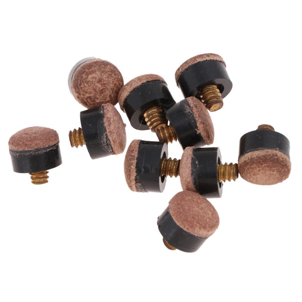 Premium 20 Pieces Billiards Screw-On Pool Cue Stick Tips Replacement Part