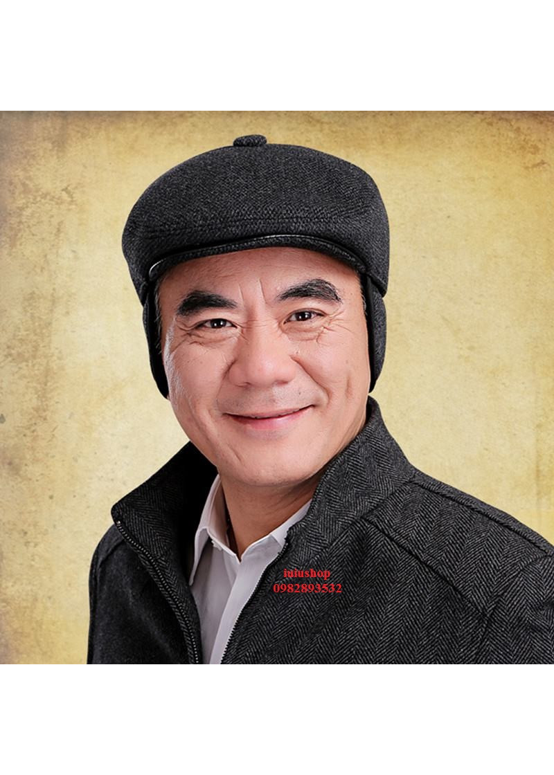 Mũ Beret nam trung niên chất vải Nỉ , Món quá ỹ nghĩa tặng người thân
