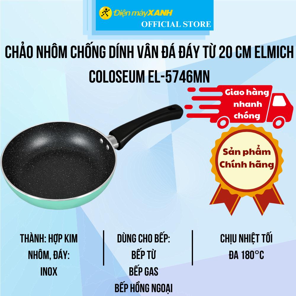Chảo nhôm chống dính vân đá đáy từ 20 cm Elmich Coloseum EL-5746MN