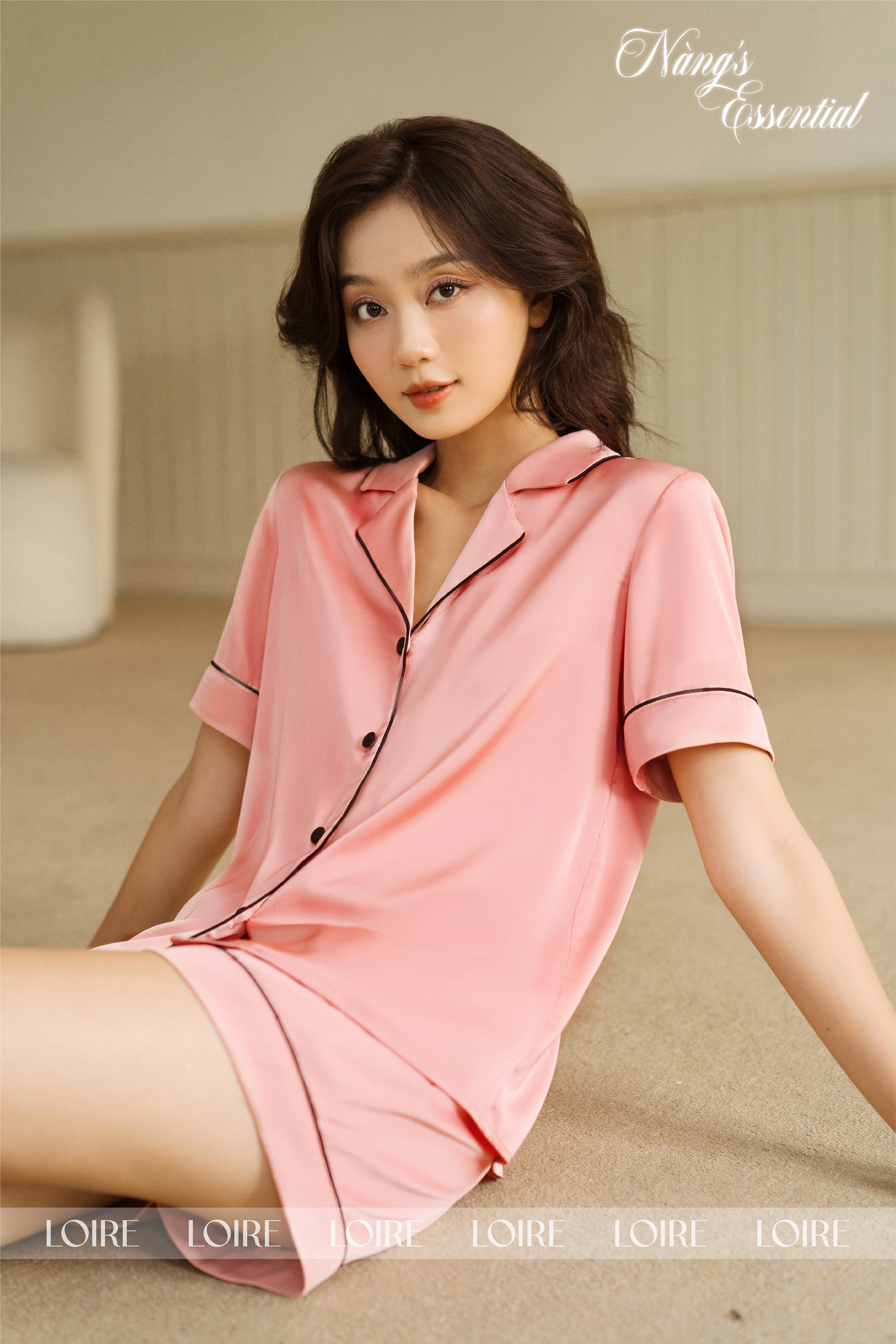 Bộ Pijama Cộc Có Viền Basic Loirechic PCC01