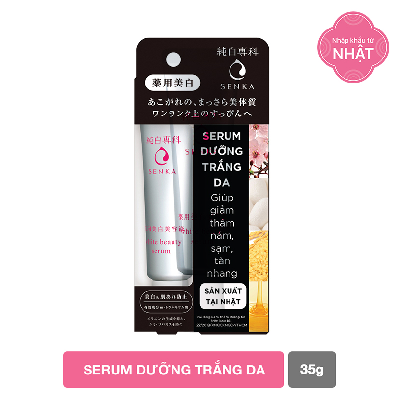 Bộ đôi Senka sạch mụn trị thâm (Sữa rửa mặt trị mụn Senka 100g + Serum Senka dưỡng trắng da 35g)