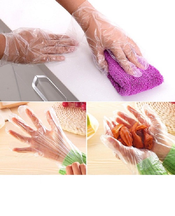 Set 01 hộp 50 găng tay nylon siêu mỏng dùng một lần  - Hàng nội địa Nhật Bản.