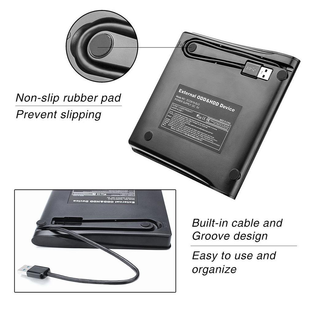External DVD Driver USB3.0 DVD-ROM CD/DVD Writer for Desktop PC