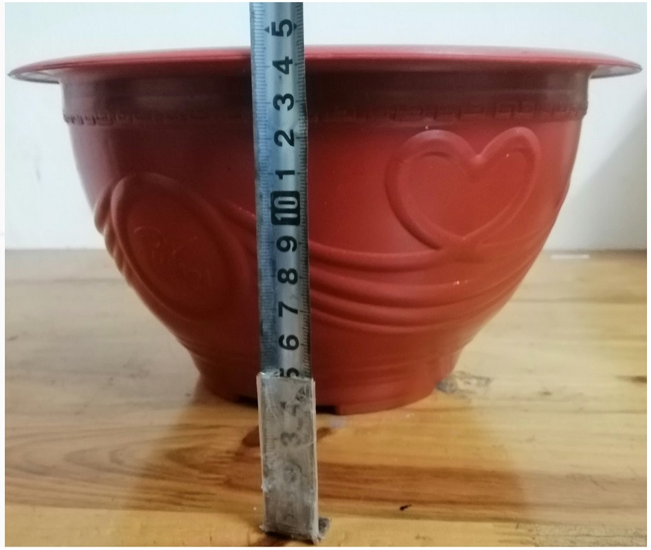 5 Châu Nhựa Trồng Cây Bình Thuận Plastics Hình Tròn PLT280 Màu Đỏ Kích Thước 280x150