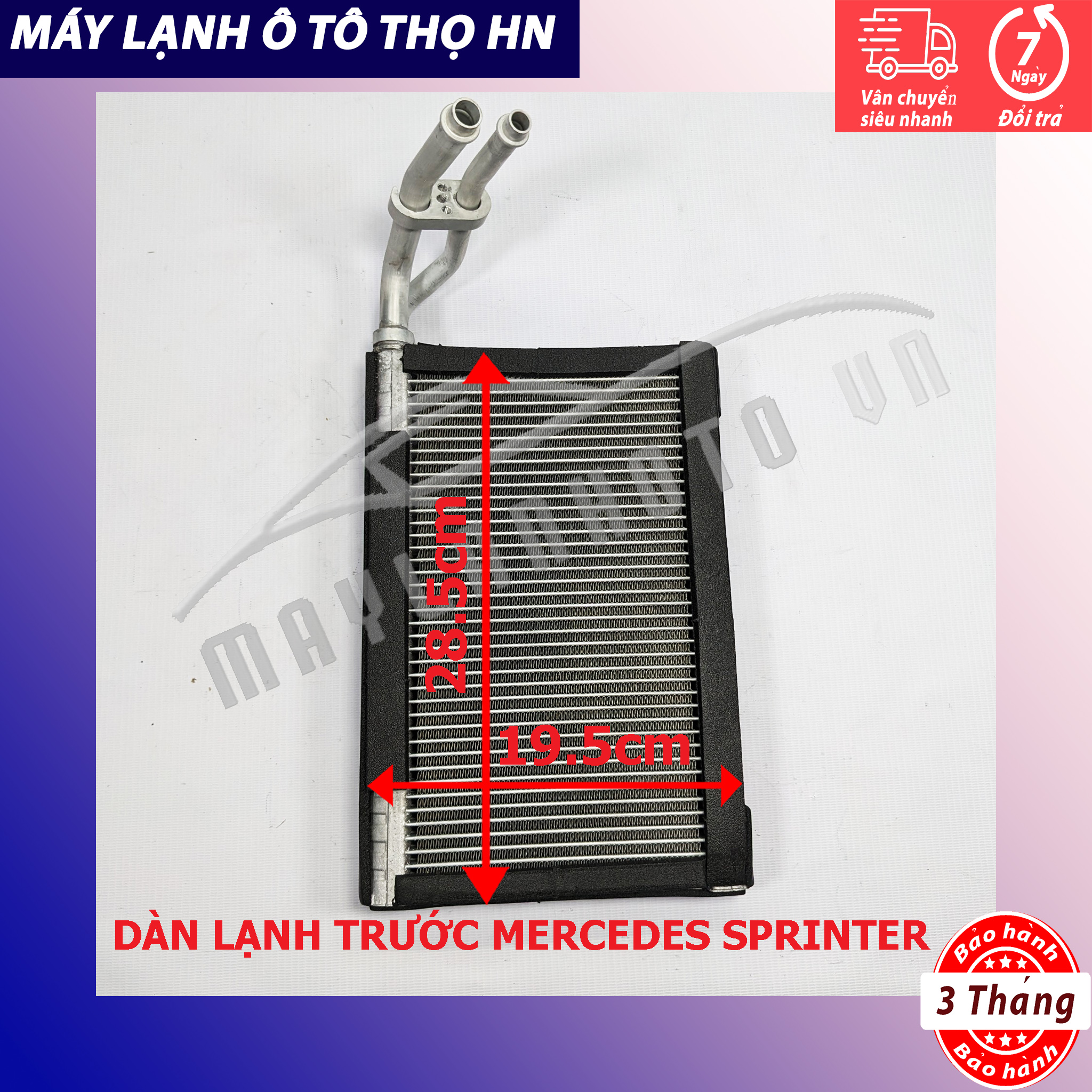 Dàn (giàn) lạnh Mercedes Sprinter (giàn trước) Hàng xịn Thái Lan (hàng chính hãng nhập khẩu trực tiếp)