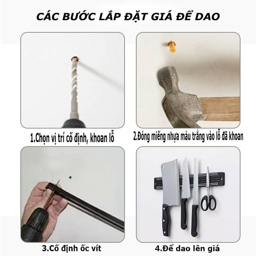 Thanh nam châm treo dao kéo dụng cụ - giá treo đồ dùng nam châm vĩnh cửu - hút dính siêu chắc chắn - nhà cửa gọn gàng