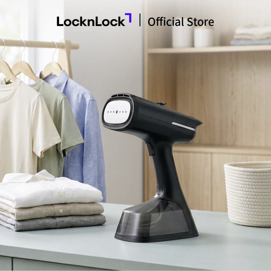 Bàn Ủi Hơi Nước LocknLock Hút Vải Thông Minh ENI216BLK - Dung Tích 270ml - 1400W - Hàng Chính Hãng
