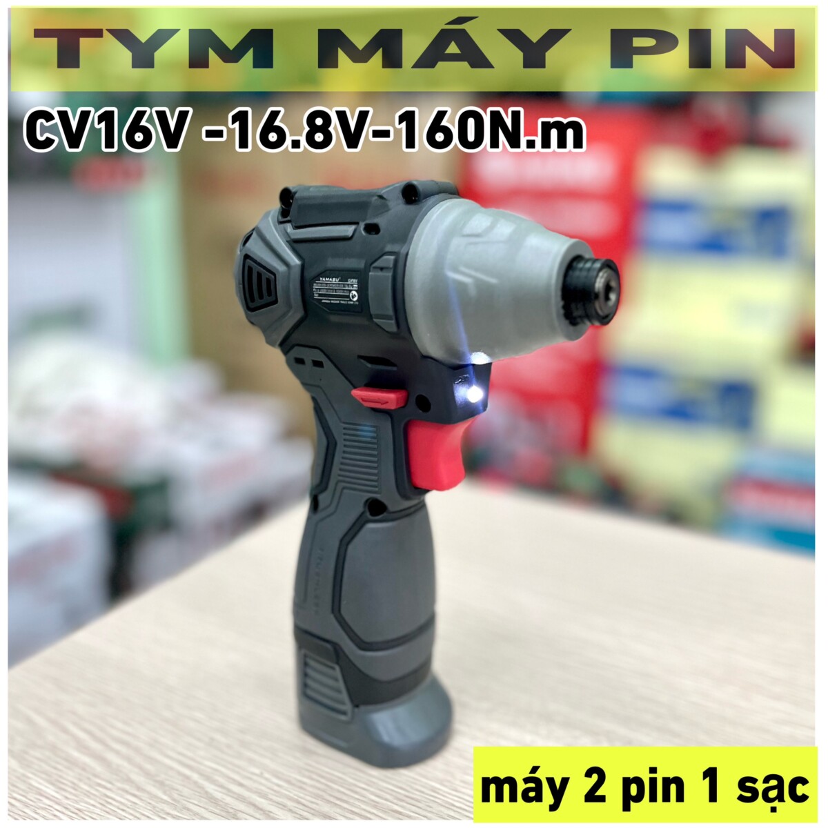 Bộ máy bắn vít búa pin 16.8V Yamasu CV16V 160N.m