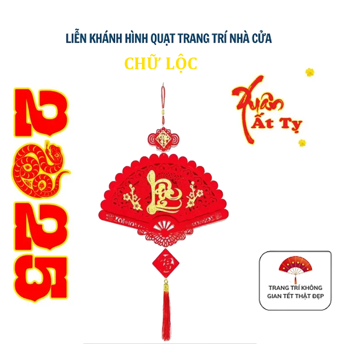 Dây Treo Trang Trí Tết Hình Quạt , Liễn Khánh Trang Trí Nhà Cửa, Dây Treo Chữ Chất Liệu Nhung Đẹp Bền Chúc Mừng Năm Mới 2025