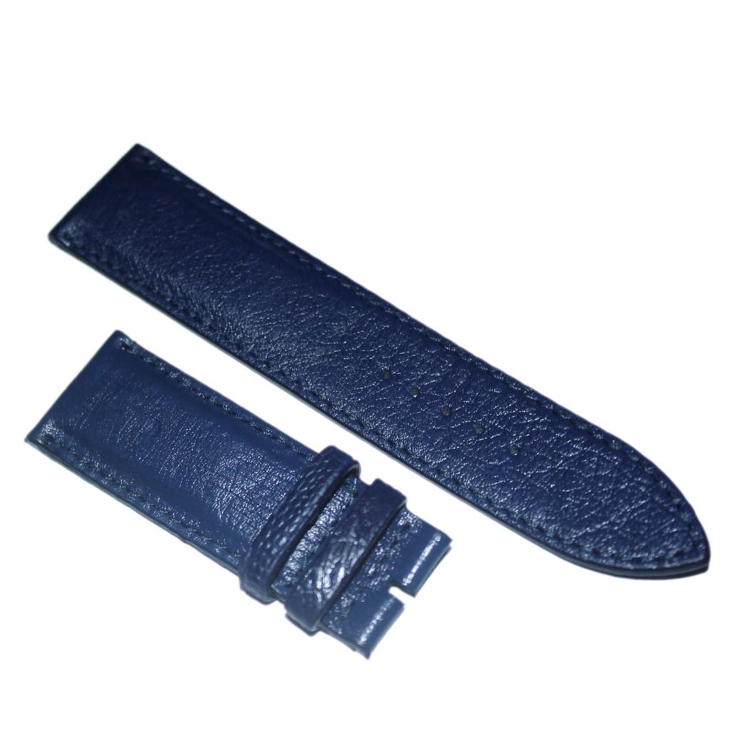 HC8450 - Dây đồng hồ Huy Hoàng da đà điểu da bụng size 22, 24, 26 màu xanh đậm
