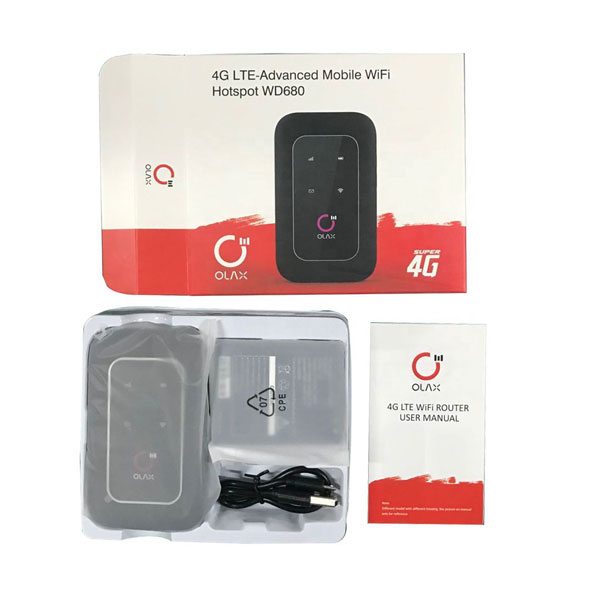 Bộ Phát Wifi 3G 4G OLAX WD680 Tốc Độ 150Mb Dùng Sim Tất Cả Nhà Mạng, Nhỏ Gọn Tiện Lợi - Hàng Chính hãng