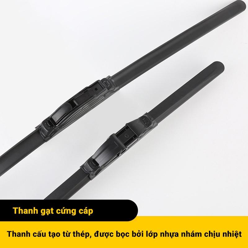 1 Cặp gạt mưa khung mềm xe Hyundai Grand I10, Getz,Accent,Azera,Elantra,Santa Fe,Sonata cần gạt silicon mềm cao cấp