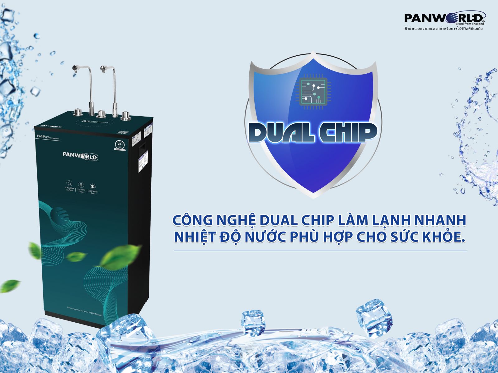 Máy lọc nước RO nóng lạnh nguội Panworld PW-9204 - Hàng chính hãng