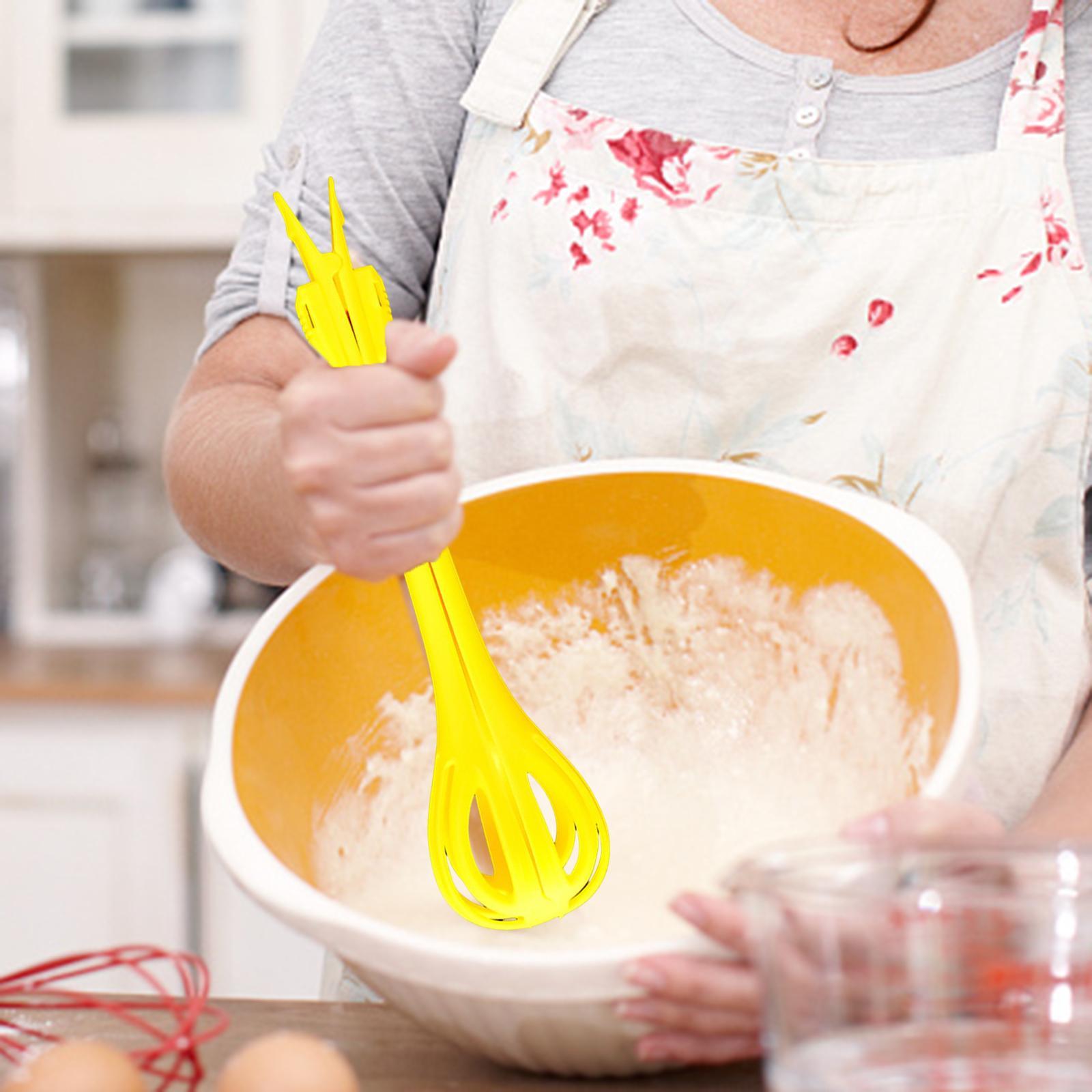 Versatile Egg Beater Whisk with Hanging Holes Noodle Tongs for Stirring Baking Blending