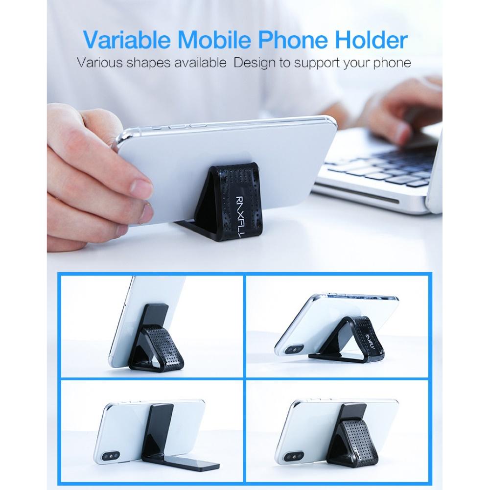 【ky】RAXFLY Rectangle Sector Foldable Anti-Slip Mat Sticky Cell Phone Holder Pad