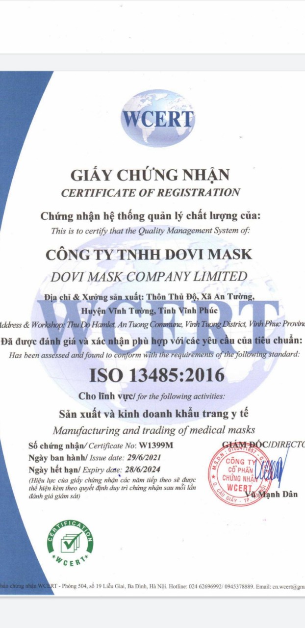 COMBO 5 túi 6 Khẩu trang y tế 4 lớp kháng khuẩn DOVI MASK (30 cái- Giao màu ngẫu nhiên) - Hàng Chính Hãng