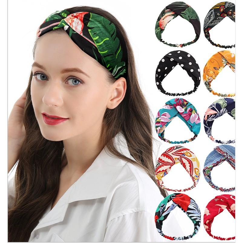 Khăn turban chéo cài tóc HÀNG SẴNbăng dô nữ cực xinh xắn nữ tính