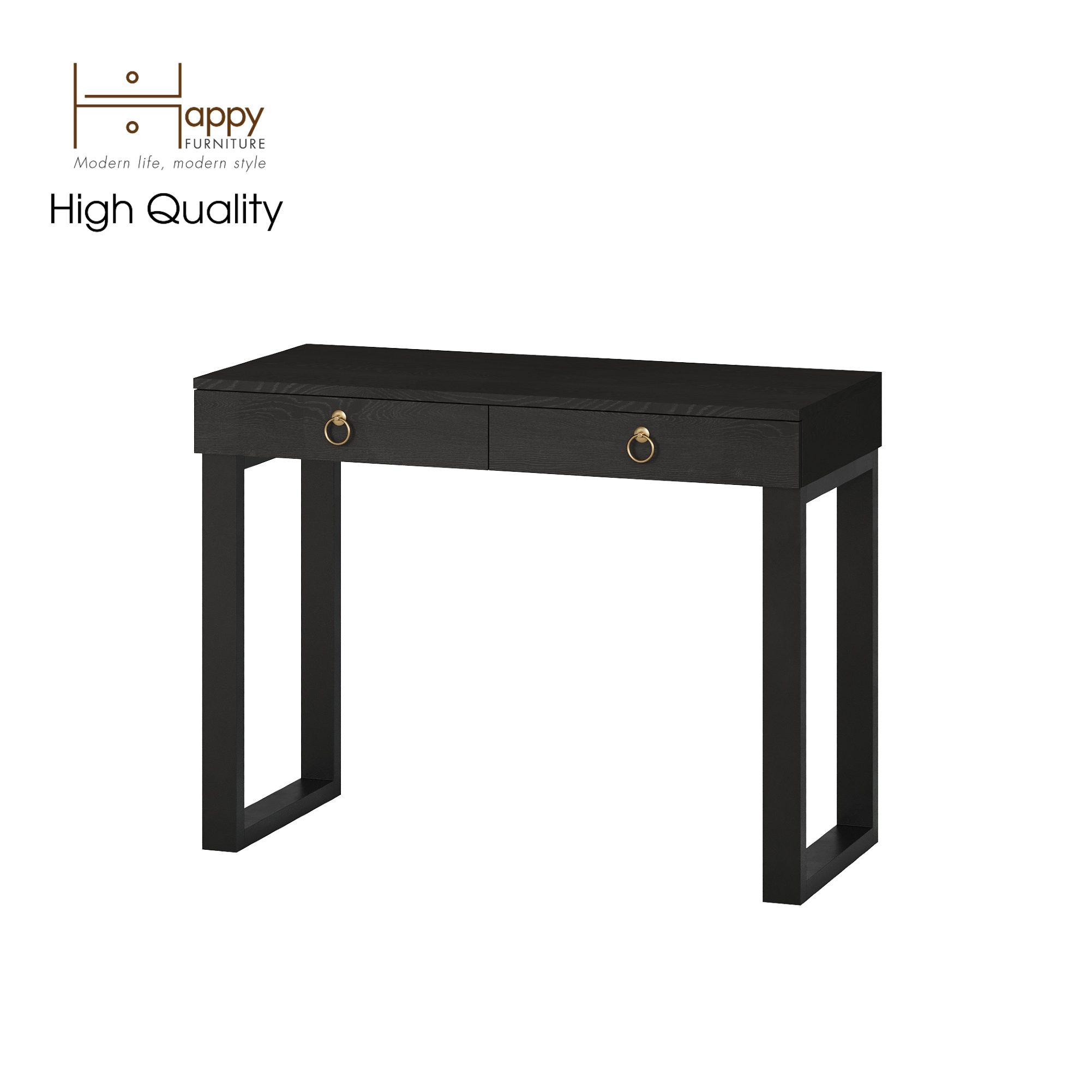 [Happy Home Furniture] WESLEY, Bàn trang điểm chân sắt - 2 ngăn kéo,  100cm x 45cm x 75cm ( DxRxC), BAN_011