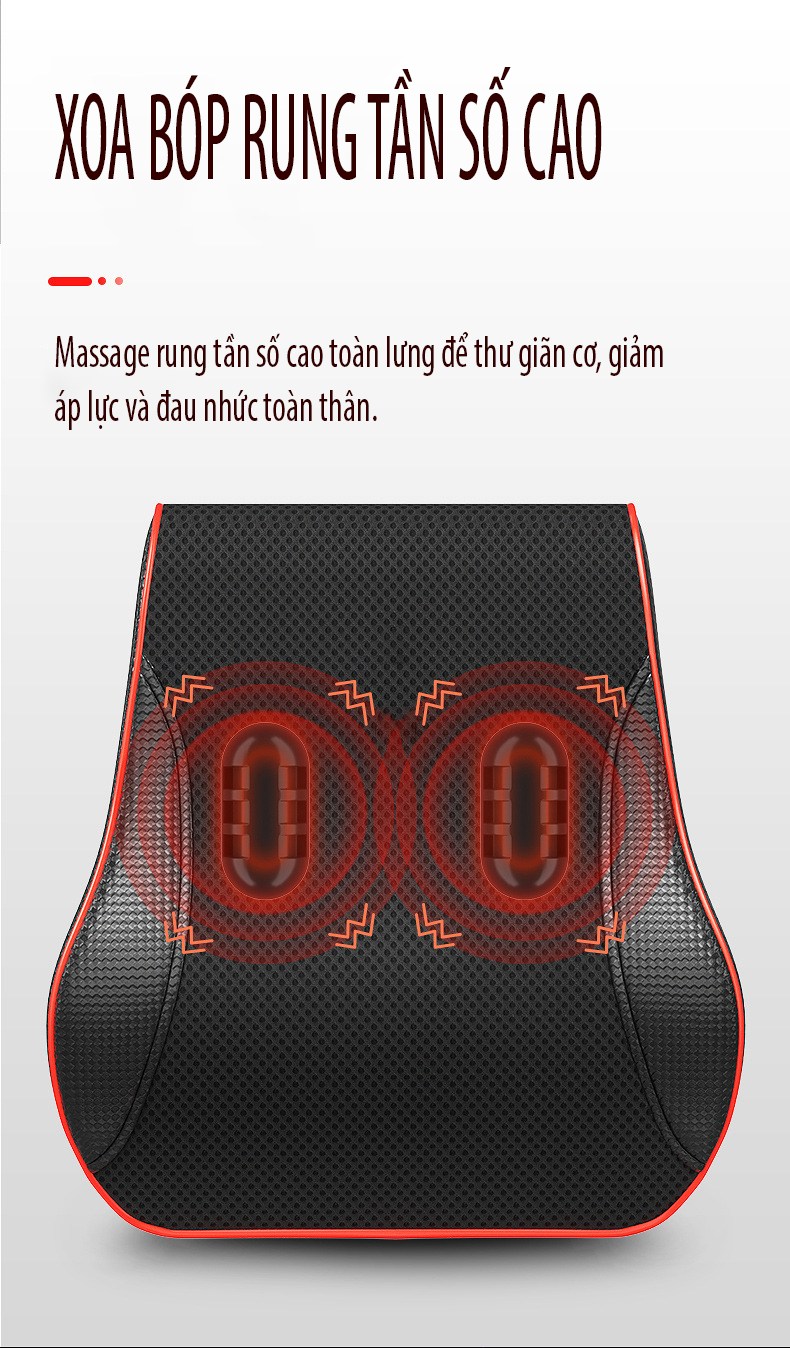 Gối/đệm massage đa năng kéo dài hỗ trợ chữa trị, làm giảm đau thắt lưng, đau cột sống cổ