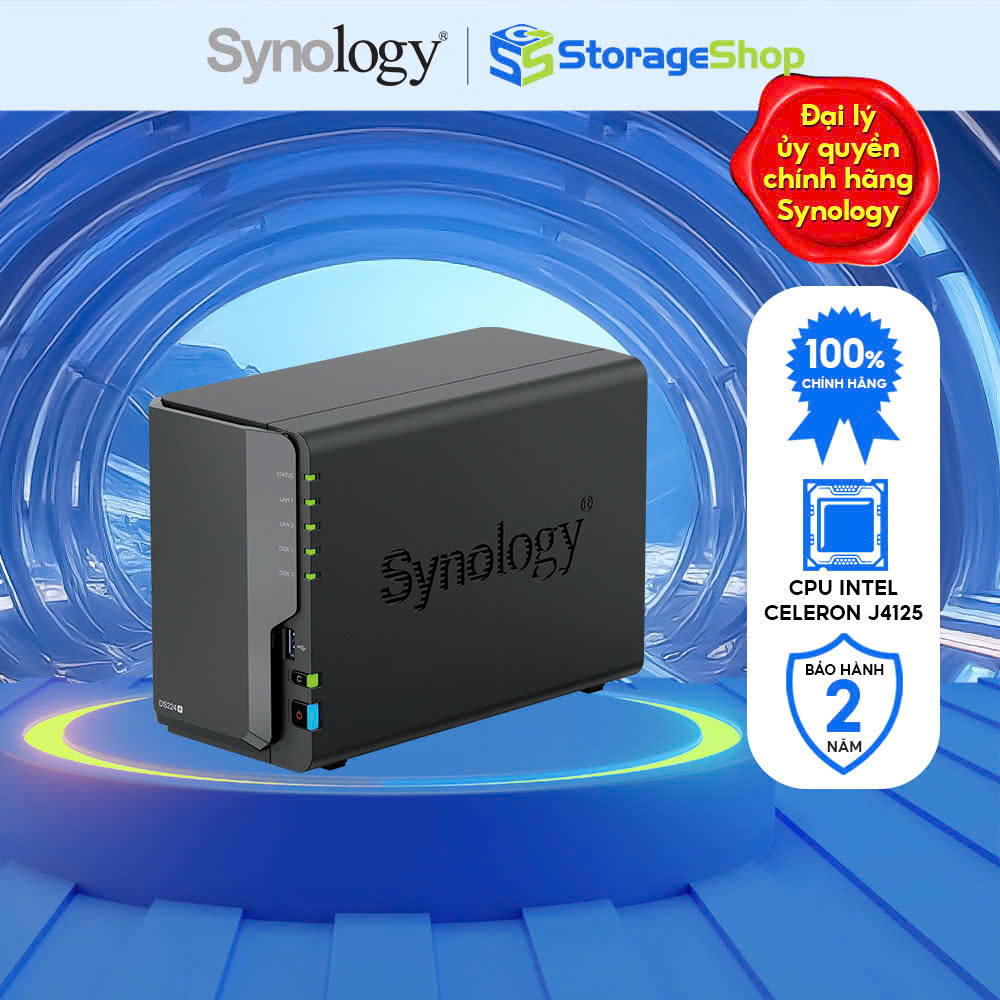 Thiết bị lưu trữ Synology DS224+ (chưa có ổ cứng) - Hàng chính hãng