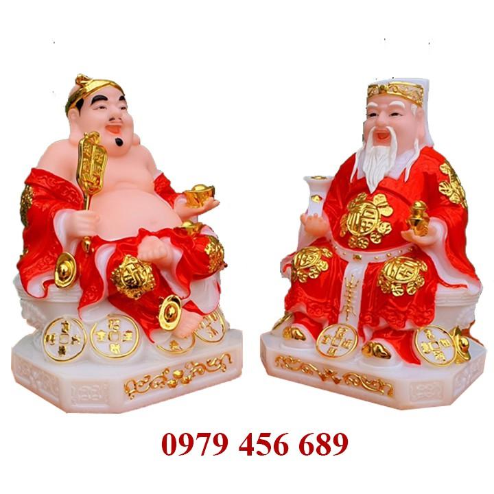 Tượng Thần Tài Thổ Địa Màu Đỏ Cao 30cm