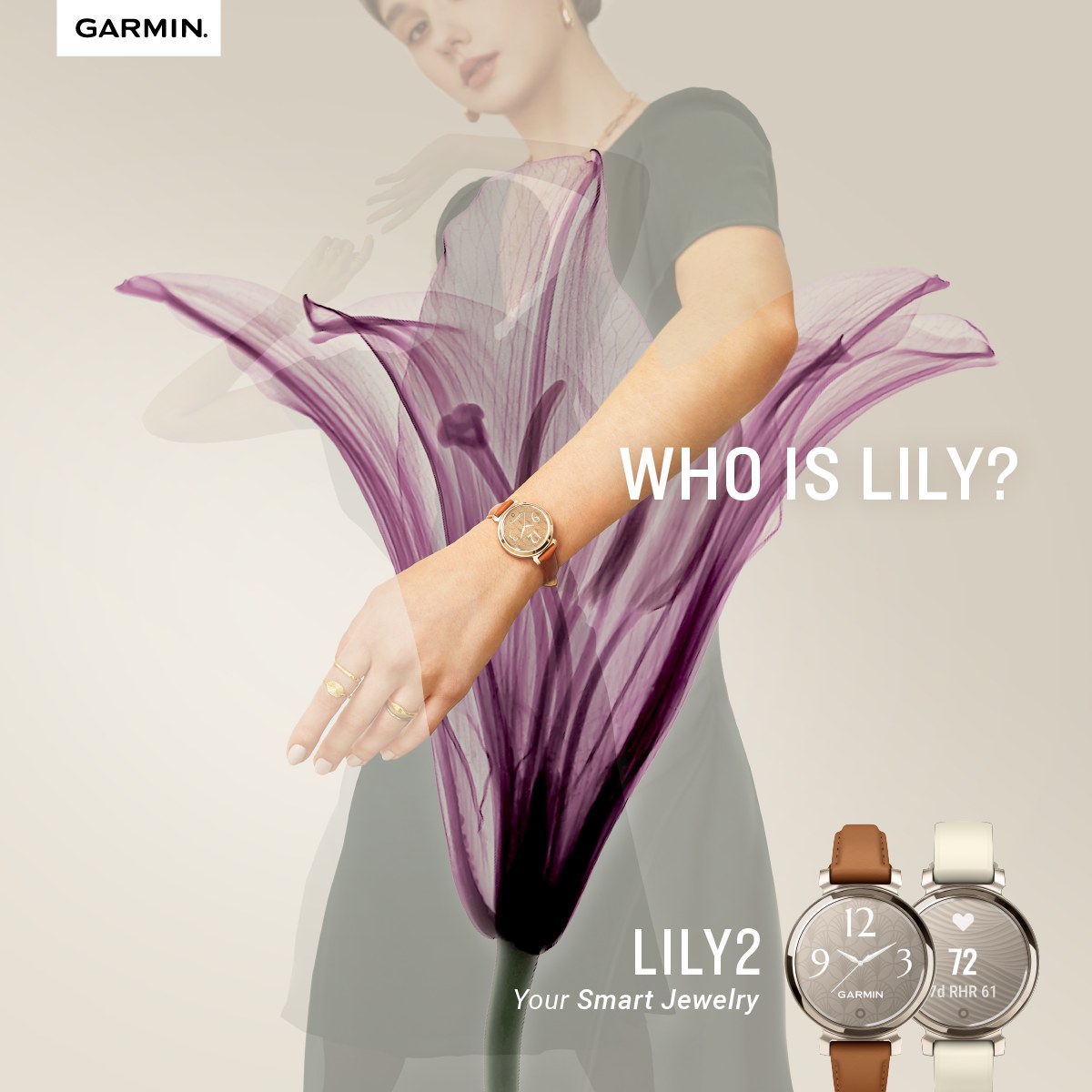 Đồng hồ thông minh Garmin Lily 2 Classic_Mới, hàng chính hãng