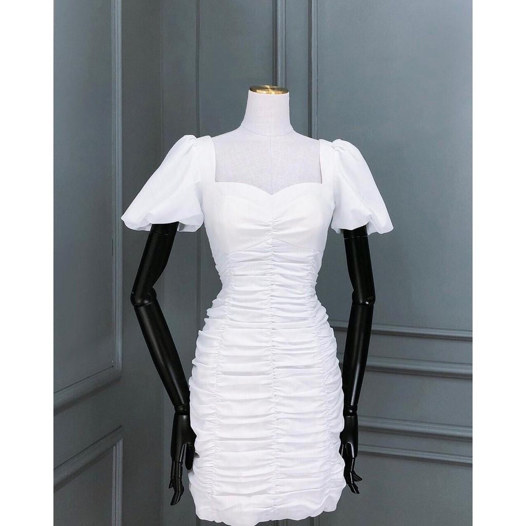 Đầm dụ tiệc cổ tim nhún thân xinh xắn - Yumii Dress