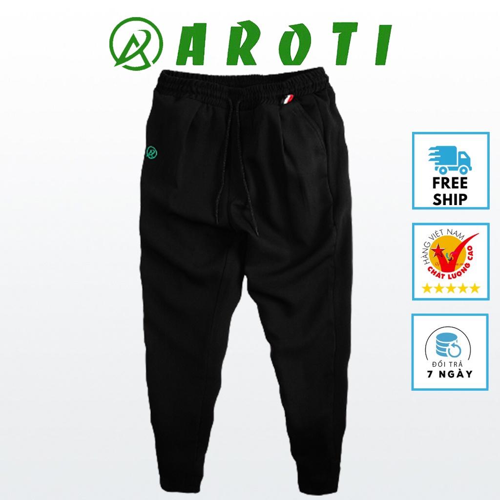 Quần Baggy Nam Nữ Unisex AROTI Dáng Rộng Chất Vải Dày Dặn Không Nhăn Đẹp Cao Cấp, Co Giãn Tốt Form Tây Âu Đủ Size BG03-B