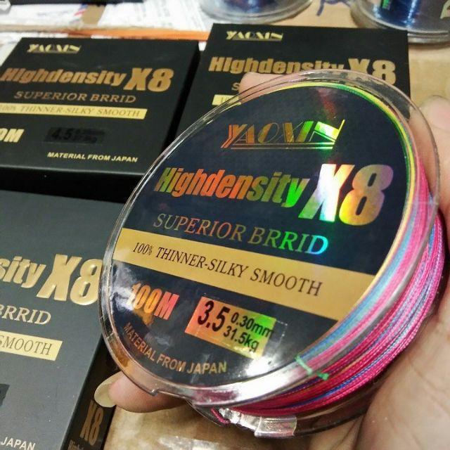 Dây Dù Câu Cá 7 Màu Highdensity X8 Siêu Bền 100M|do cau99|