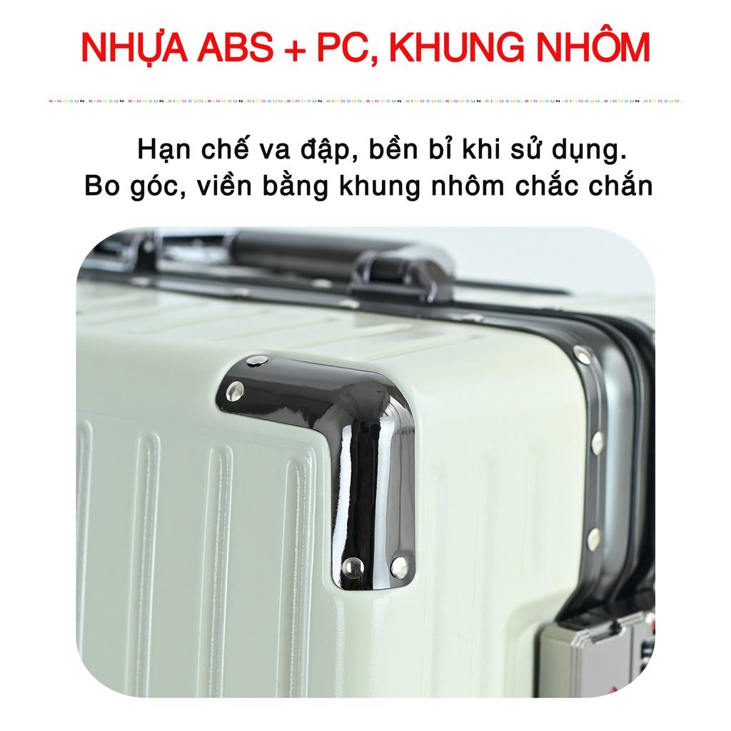 Hình ảnh Vali Khung Nhôm Khoá Sập KS-066 Size 20/24 cao cấp chống rạch móc,chống va đập