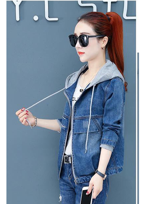ÁO KHOÁC JEAN NỮ PHỐI DÂY KÉO AK636