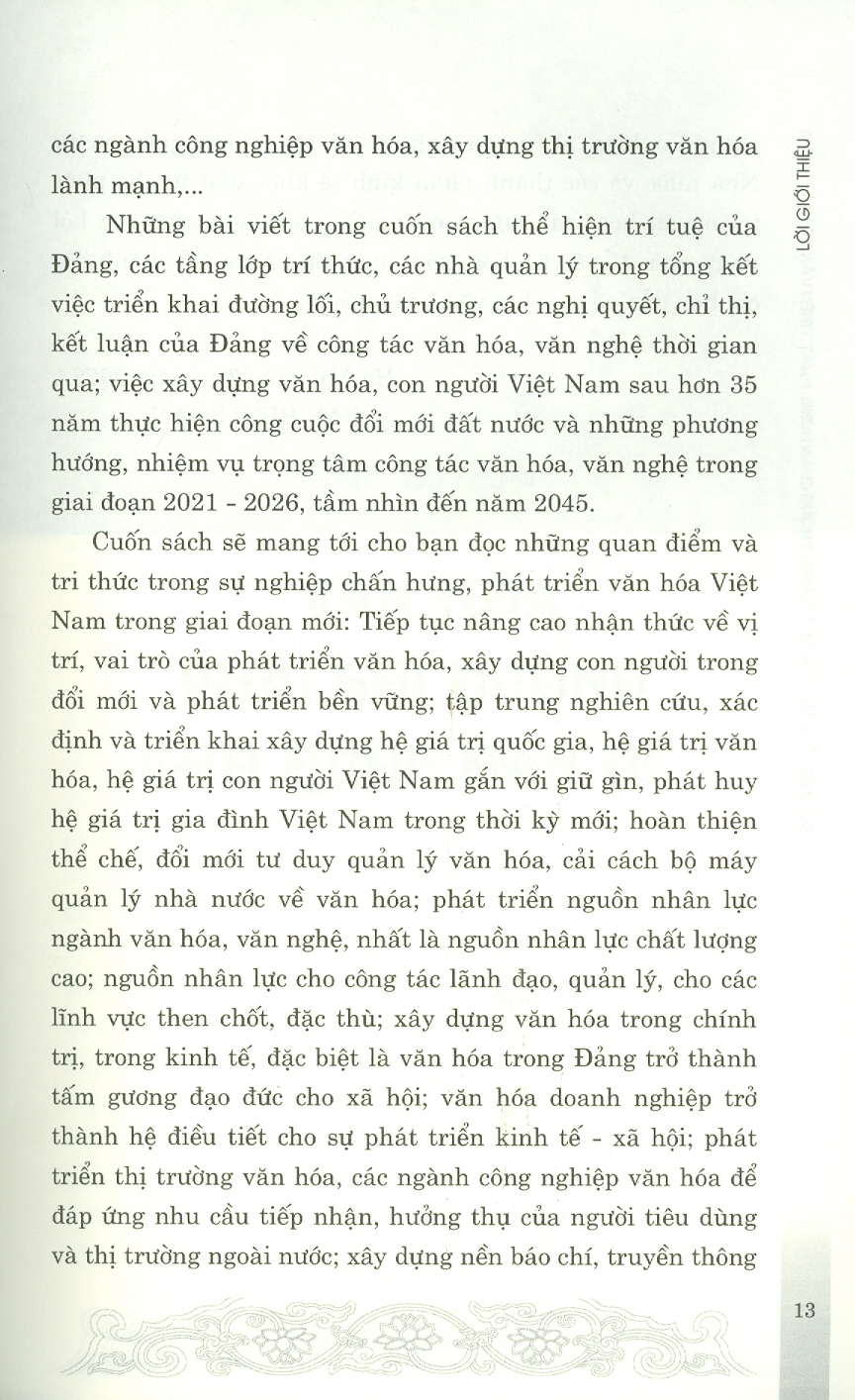 Đường Lối Văn Hóa Của Đảng Trong Chấn Hưng, Phát Triển Văn Hóa Việt Nam