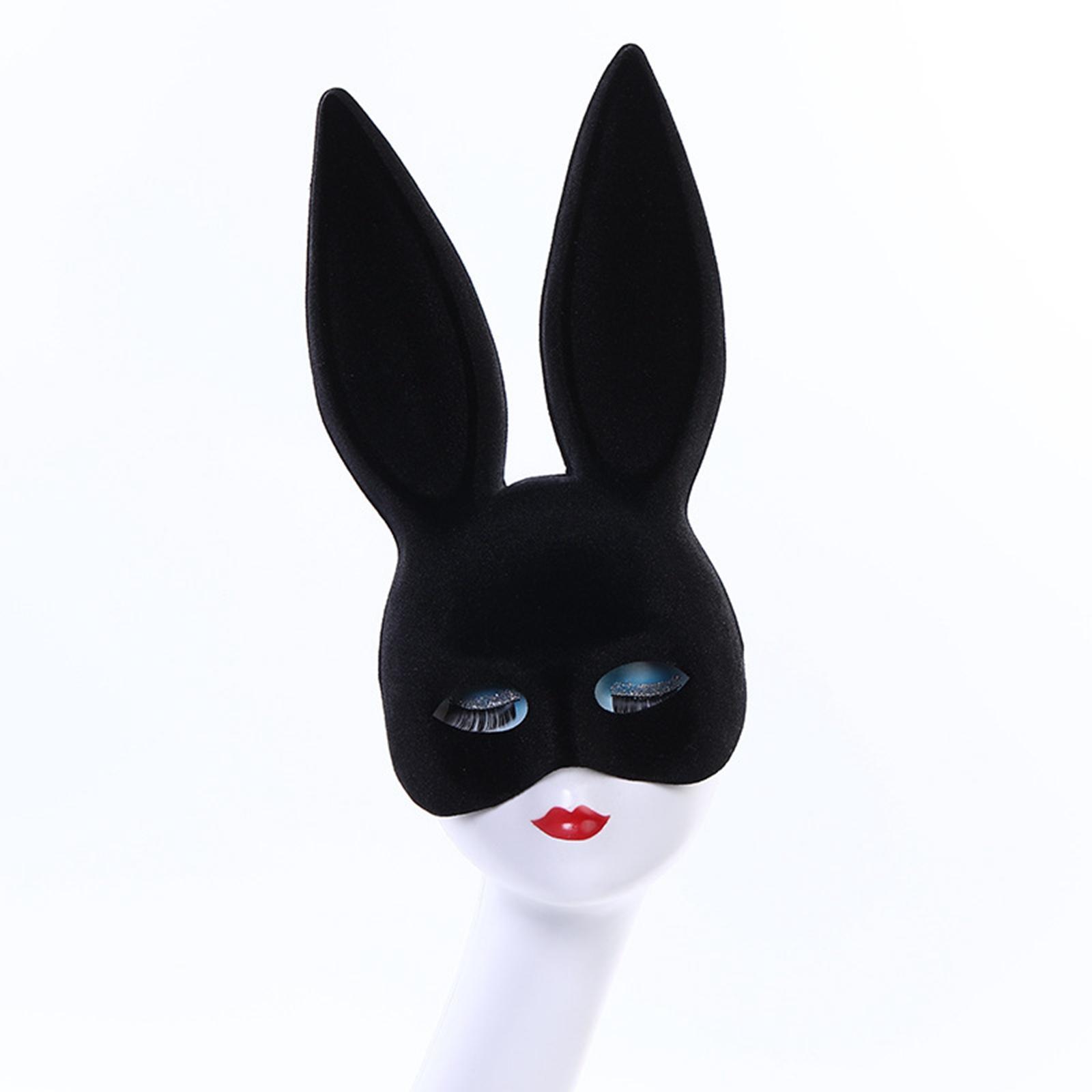 Ladies Masquerade Mask Head Mask Prop Fun Costum Props Bunny Mask for Masquerade Halloween