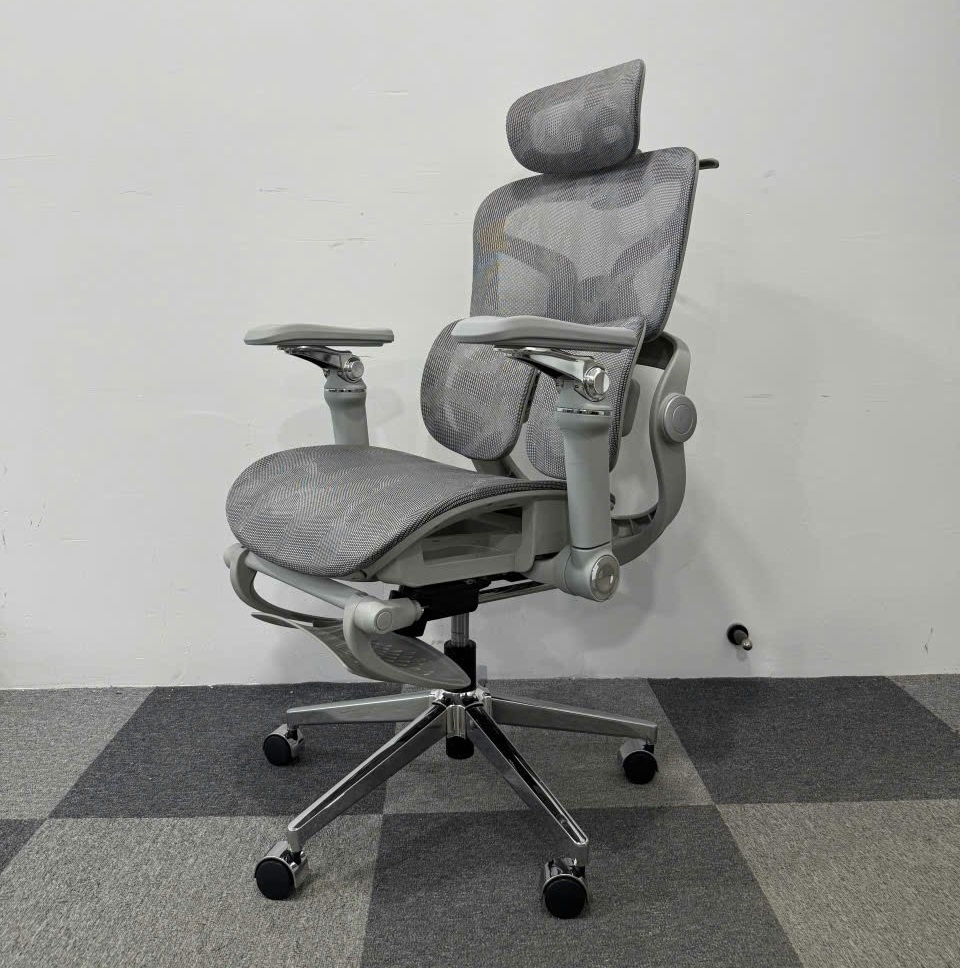 Ghế Công Thái Học Cao Cấp New Beginning 816-5 – Tựa Đầu, Đỡ Lưng, Gác Chân, Massage & Thông Gió