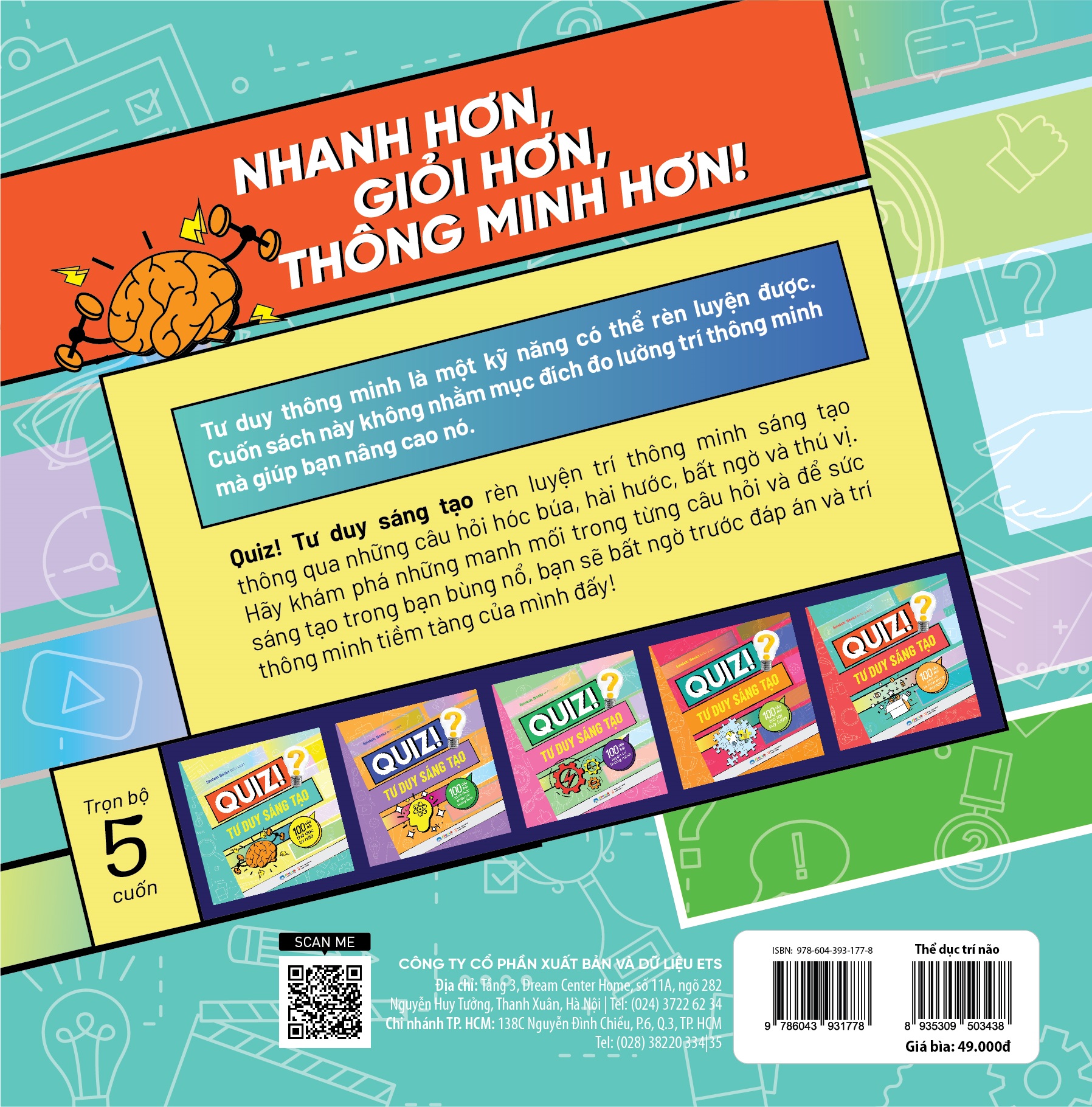 Sách - Quiz! Tư Duy Sáng Tạo: 100 Câu Hỏi Thể Dục Trí Não 49K