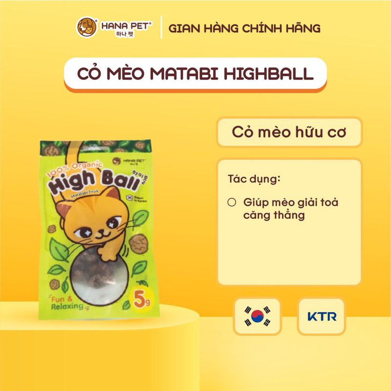 Cỏ mèo Highball Matatabi Fruit giúp mèo vui vẻ và thư giãn, an toàn cho mèo Hana Pet