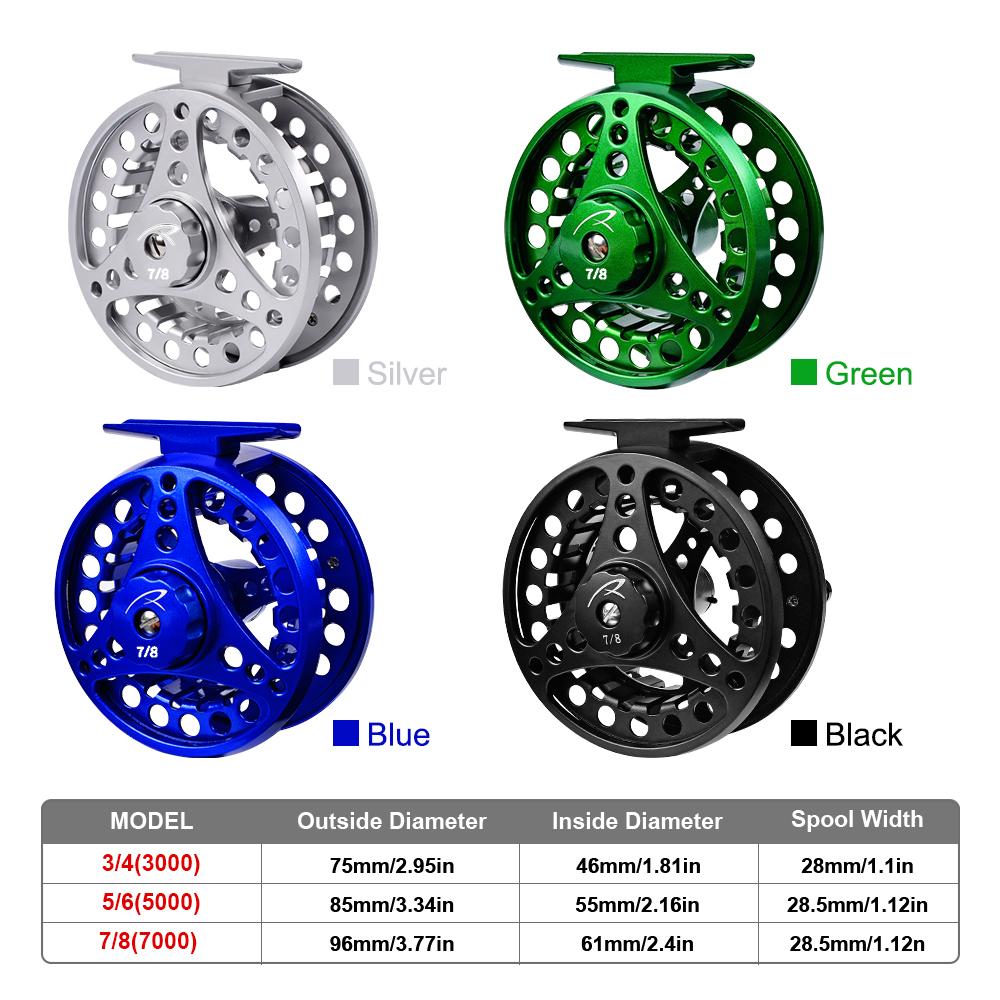 Cuộn câu cá bằng kim loại hoàn toàn bằng hợp kim nhôm Cuộn bằng hợp kim được gia công CNC 3/4 5/6 7/8 Cuộn câu cá bằng hợp kim nhôm