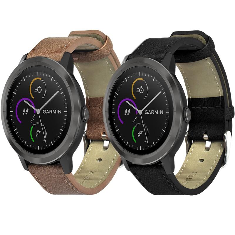 Dây đeo da mềm mại dành cho đồng hồ thông minh Garmin Vivoactive 3