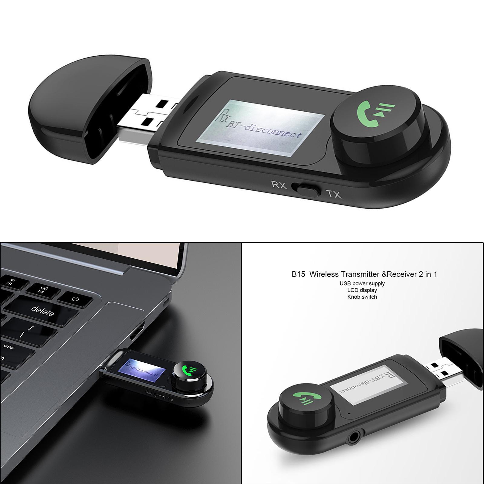 Bluetooth Receiver 2 in 1 LCD Display for Speaker Stereo Audio