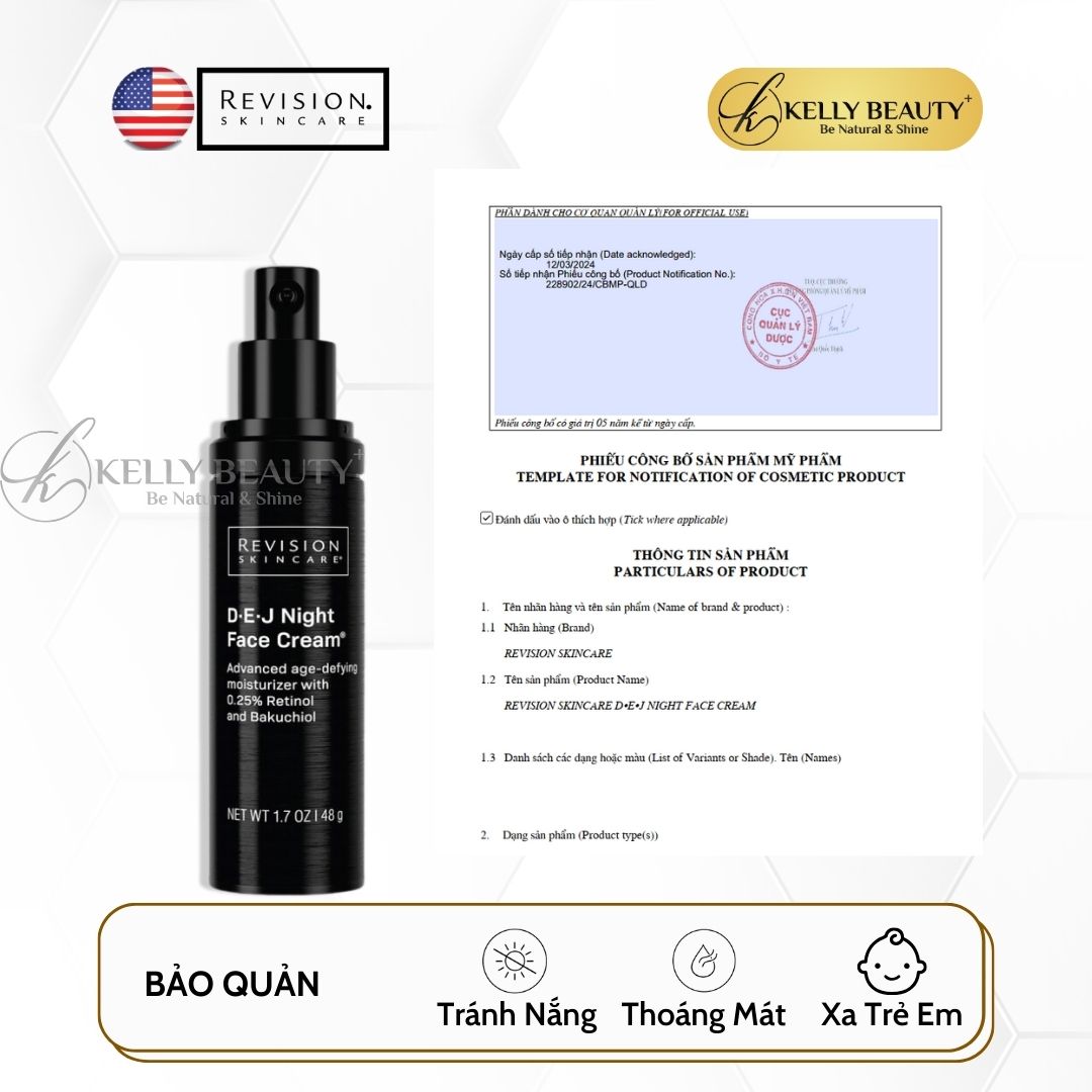 Kem Đêm Chống Lão Hóa Chuyên Sâu Revision D·E·J Night Face Cream | Kelly Beauty