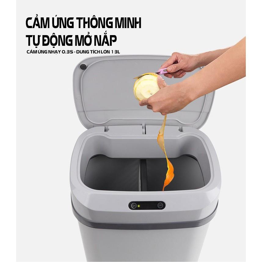 Thùng rác thông minh cảm ứng tự động đóng mở (tặng kèm pin)