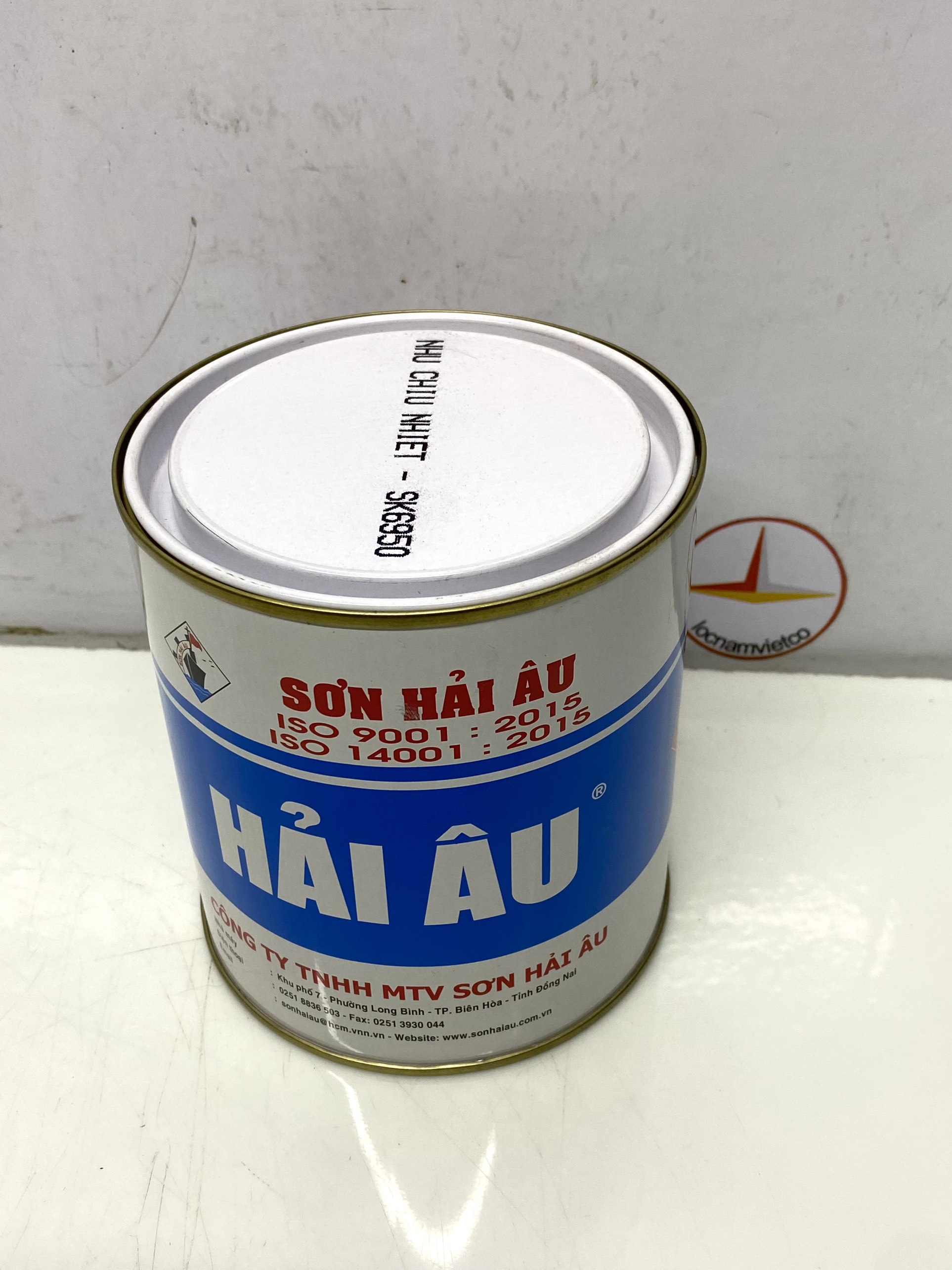 Sơn chịu nhiệt 600 độ màu bạc SK6 Hải Âu 1L