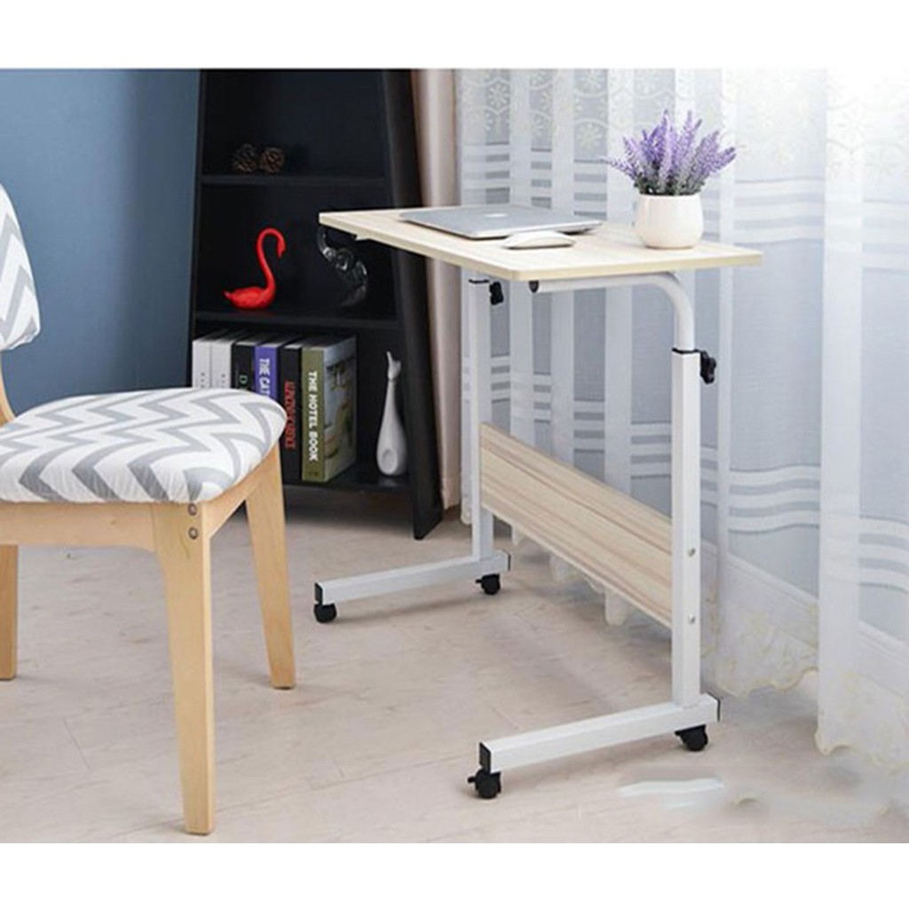 Bàn làm việc di động thông minh ( 60 * 40cm ) - Có Bánh Xe Dễ Dàng Di Chuyển, Điều Chỉnh Chiều Cao